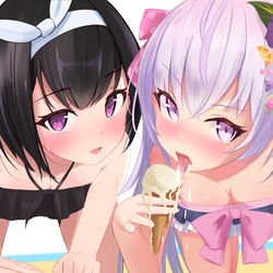 10枚目　マシロちゃんとアズサちゃんはアイスを舐めたい！