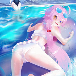 Hoshino at the pool