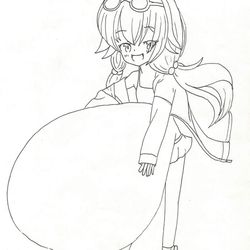 ブルーアーカイブ　妊婦絵