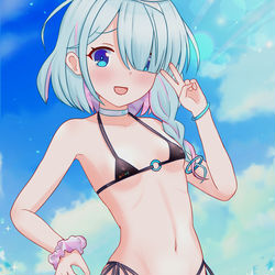 アロナちゃん黒マイクロビキニ