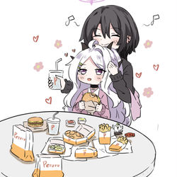 ヒナとハンバーガー