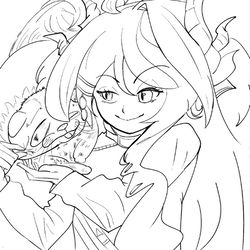 空崎ヒナとスコティッシュフォールド