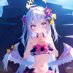 胸がチクチク水着アズサ