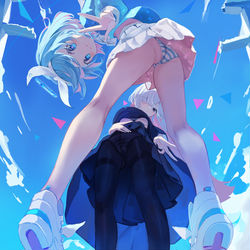 アロプラ縞パン💙🖤