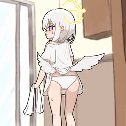 씻고 나온 아즈사
