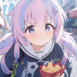 先生にポテトをつまみ食いされた宇沢レイサ