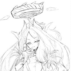ブルアカのヒナのラフ
