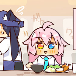 ひとり飯を楽しむホシノさん