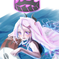 浮き輪から落ちちゃったヒナちゃん