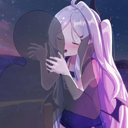 テラスで