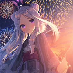 夏祭り。花火の下で。