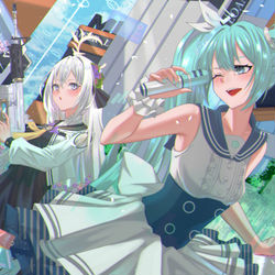 ブルーアーカイブ　初音ミクコラボイラスト