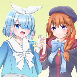 中の人繋がりでプリコネのユニとブルアカのアロナのツーショット