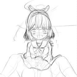 ラフ描中「ブルアカ アロナ」