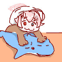 サメのぬいぐるみこねこねおじさん