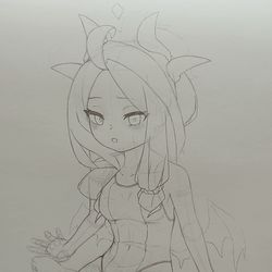 らくがき) <水着ヒナちゃん•部分透明>