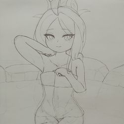 らくがき) <温泉ヒナちゃん>