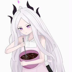 Hina making chocolate