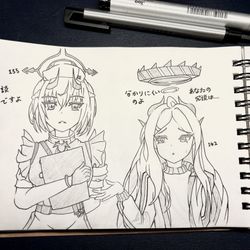 ブルアカより　ヒナとセナ