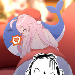 Hoshino in santa outfit