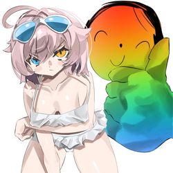 過去ホシノ(水着)とゲーミング先生