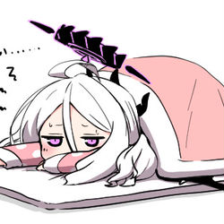 布団から出られないヒナ