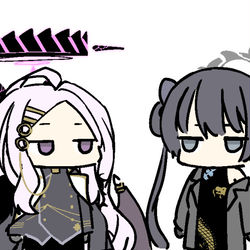 ブルアカでちっちゃくてツリ目でかわいいふたり