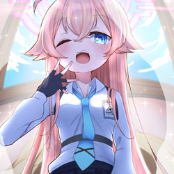 【ブルアカ：ホシノ先輩】「先生～、おはよぉ～。」FAイラスト