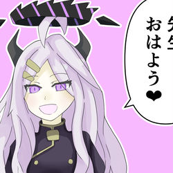 先生を起こすヒナ