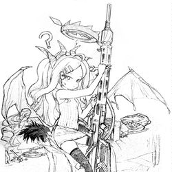 ヒナ（線画）