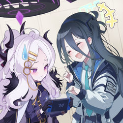 ヒナにゲームをすすめるアリス