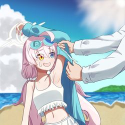 ホシノの上着を剥ぎ取る先生