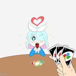Playing UNO with Arona