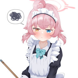 ショート二つ結びのメイド過去ホシノ