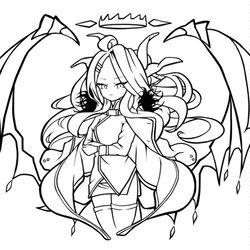 空崎ヒナ　ブルアカ　線画