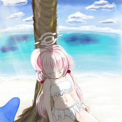 ばてて寝ちゃったホシノ