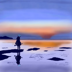 夕暮れに