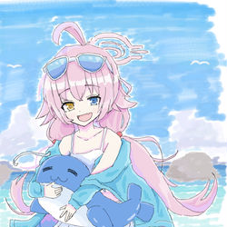 海に来ただけで暑いよ～🌊(絵チャ)