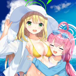 水着ノノミとホシノ
