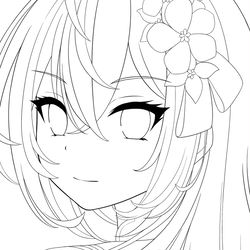 アズサ　線画