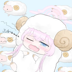 先生　ひつじにホシノがまざってます