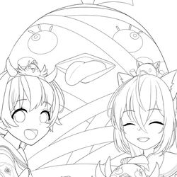 アズサ＆ヒフミinペロロランド（ハロウィン）
