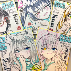 【お知らせ④】冬コミ頒布ミニ色紙・アビドスメンバー