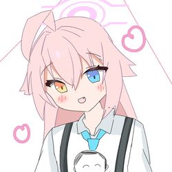 先生人形を抱きしめるホシノ