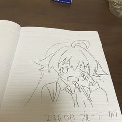 236日目 模写 ブルーアーカイブ 小鳥遊ホシノ