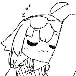寝てる水着ホシノ