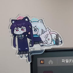 온리전 모니터 거치 아크릴 사진이 왔습니당.