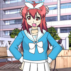 アロナの格好のシャミ子