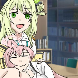 ノノミに膝枕してもらうおじさん