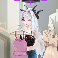 服を選ぶ空崎ヒナ